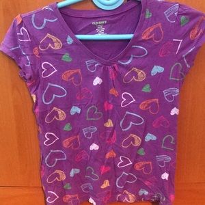 Purple T-Shirt with Hearts💜